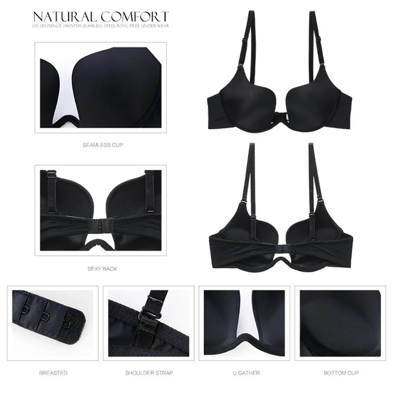 Backless Deep U Plunge Bra - SHOPPERS' CASTLE