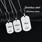 Custom Square Pendant Necklace - Engravable Text & Picture Design - SHOPPERS' CASTLE