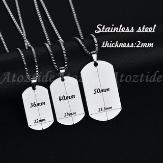 Custom Square Pendant Necklace - Engravable Text & Picture Design - SHOPPERS' CASTLE