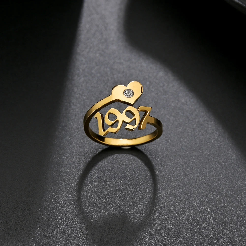 Custom Double Name Adjustable Ring - Stainless Steel - SHOPPERS' CASTLE