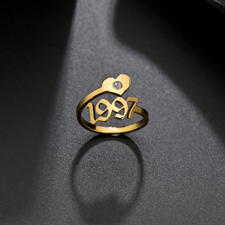 Custom Double Name Adjustable Ring - Stainless Steel - SHOPPERS' CASTLE