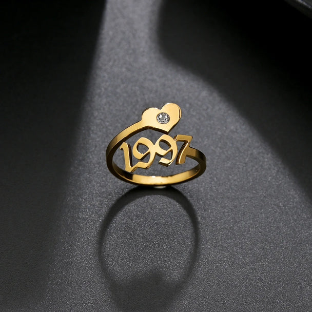 Custom Double Name Adjustable Ring - Stainless Steel - SHOPPERS' CASTLE