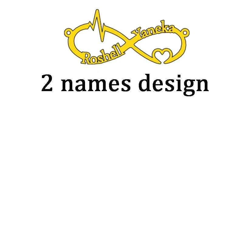 Custom Multiple Names Adjustable Bracelet - Infinity Chain