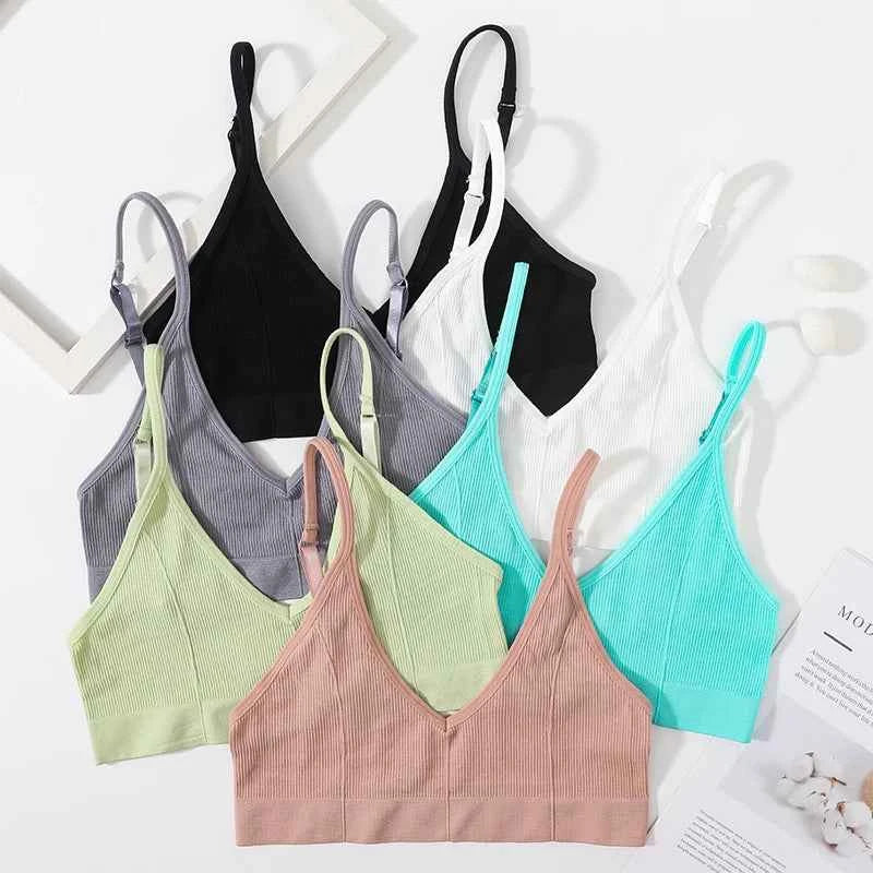 Seamless Ribbed Tube Bra