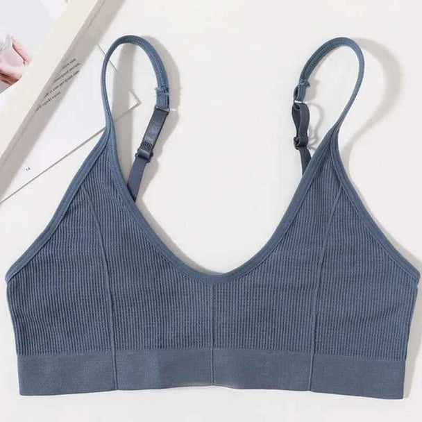 Seamless Ribbed Tube Bra
