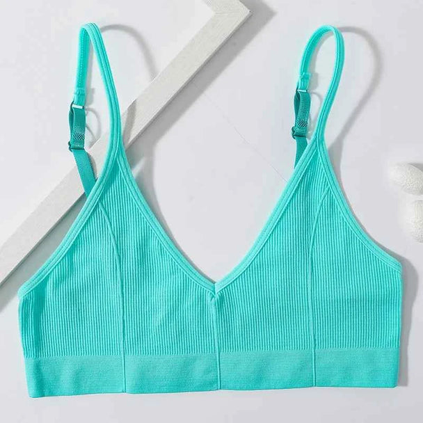 Seamless Ribbed Tube Bra