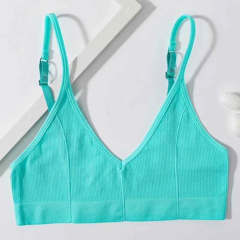 Seamless Ribbed Tube Bra