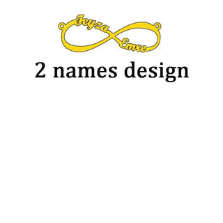 Custom Multiple Names Adjustable Bracelet - Infinity Chain