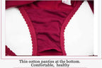 Hollow Half-Cup Transparent Bra Set - Plus Size