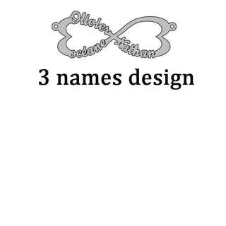 Custom Multiple Names Adjustable Bracelet - Infinity Chain