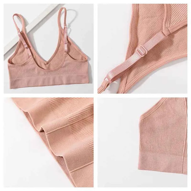 Seamless Ribbed Tube Bra