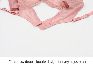 Green Ultra-Thin Lace Embroidery Bra Set - Plus Size - SHOPPERS' CASTLE