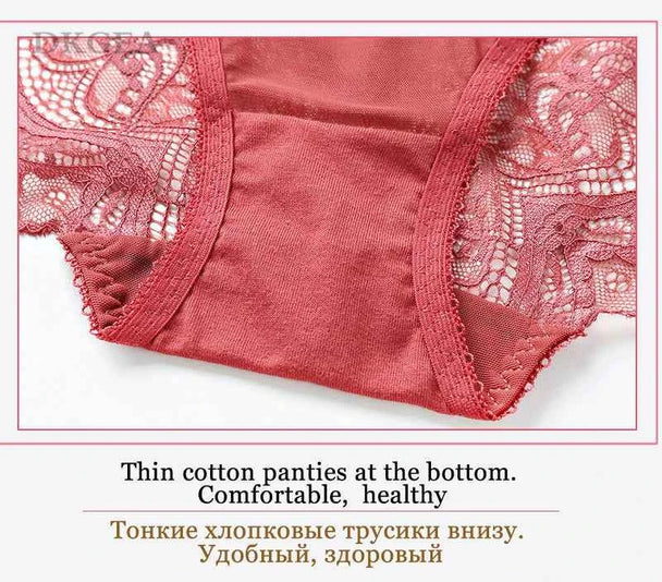 Thin Cotton Bandage Temptation Bra Set - Plus Size