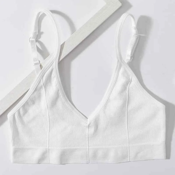 Seamless Ribbed Tube Bra