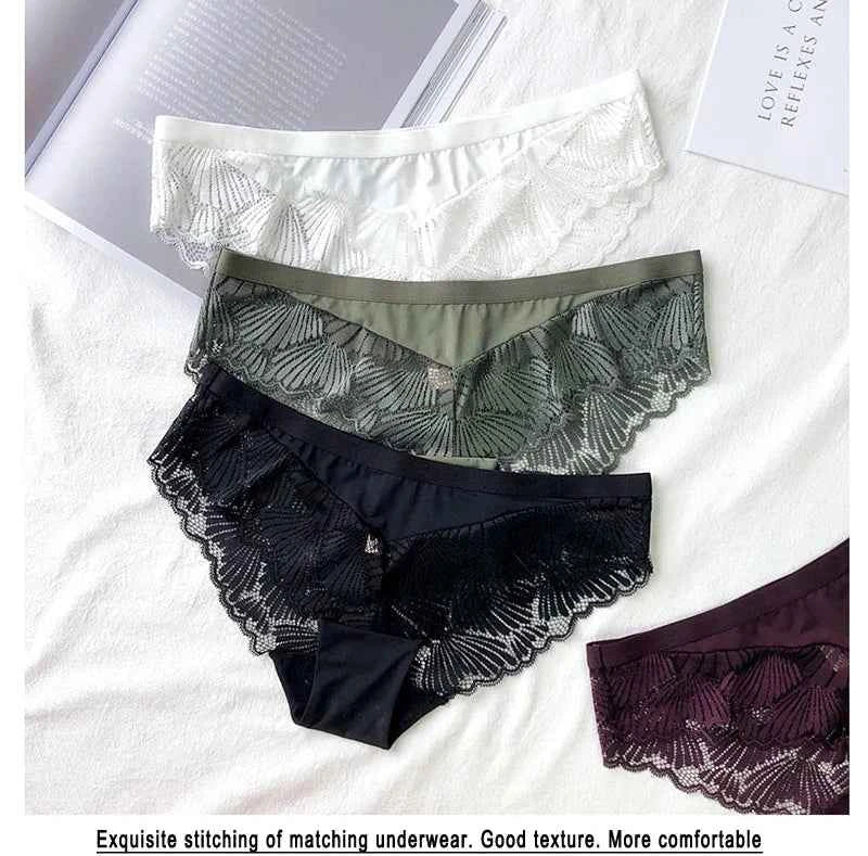 Thin Cotton Wire-Free Deep V Bra Set