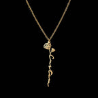 Custom Name Birth Month Flowers Nameplate Choker - Pendant Chain