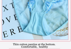 See-Through Flowers Embroidery Bra Set - Plus Size - SHOPPERS' CASTLE