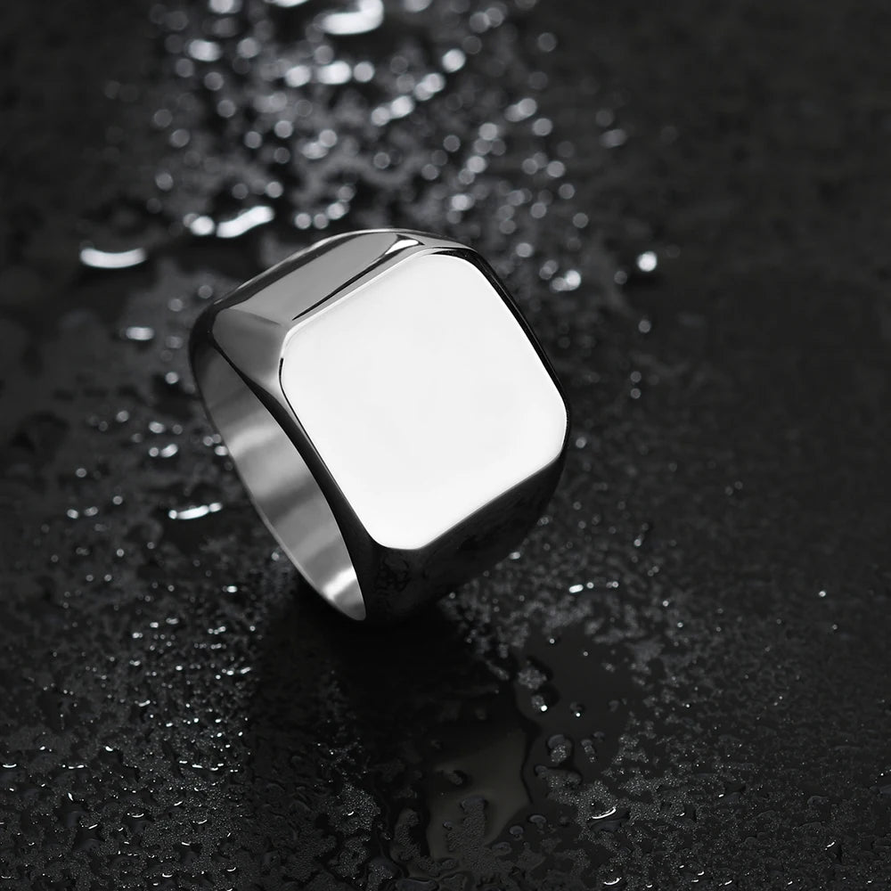 Custom Alphabet Letter Ring - Laser Engraved - SHOPPERS' CASTLE