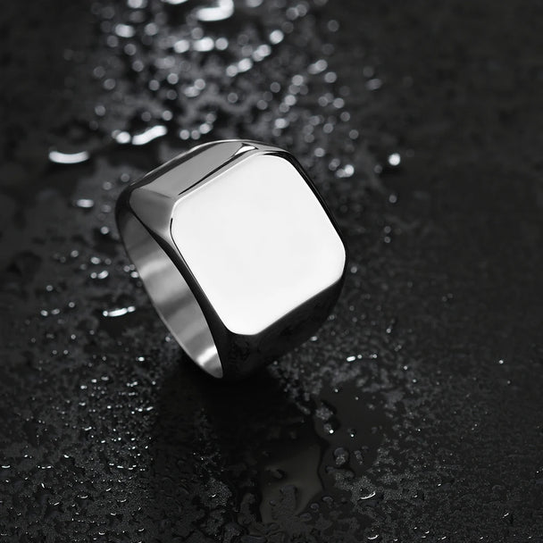 Custom Alphabet Letter Ring - Laser Engraved - SHOPPERS' CASTLE