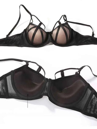 Classic Bandage Temptation Lace Push-Up Bra Set - Plus Size