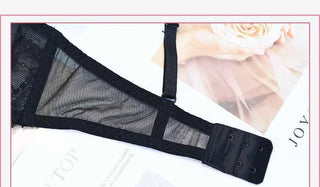 Bandage Transparent Bra Set - Plus Size C/D/E Cup