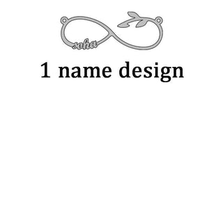 Custom Multiple Names Adjustable Bracelet - Infinity Chain