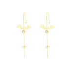 Custom Name Stud Ear Clip Earrings - Handmade