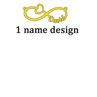 Custom Multiple Names Adjustable Bracelet - Infinity Chain
