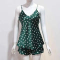 100% Silk Camisole & Shorts Pajama Set - Sleeveless Luxury Sleepwear