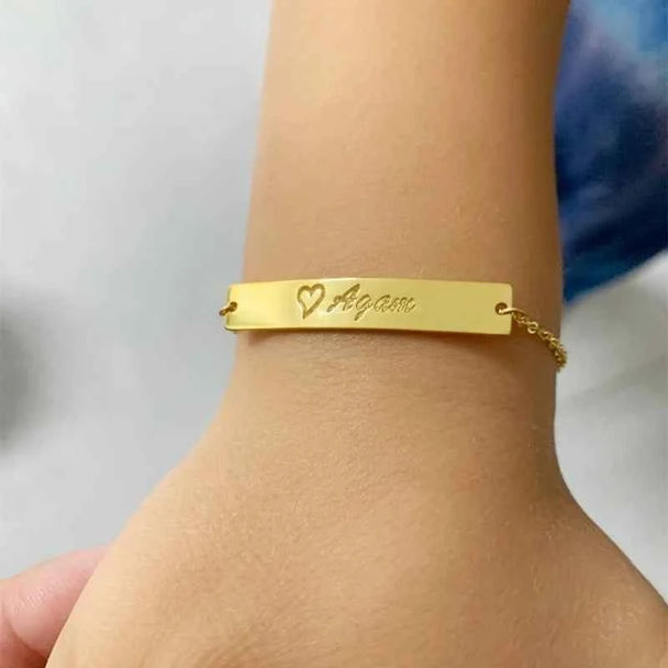 Custom Baby Name Bracelet - Adjustable with Cute Symbols