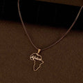 Personalized Name Map Shape Nameplate Necklace - Thick Chain