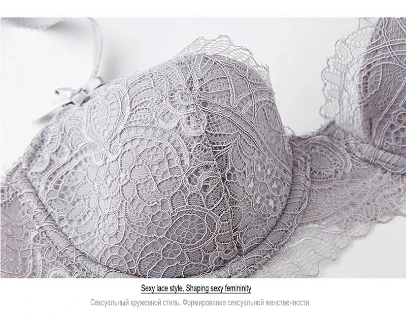 Fashion Young Girl Thin Cotton Bra Set - Plus Size D/E