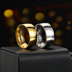 Personalized Sphere Glossy Ring - Stainless Steel - SHOPPERS' CASTLE
