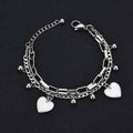 Engrave Name Heart Link Chain Bracelet - Stainless Steel