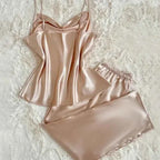 Suspender Pajama Set - Plus Size 5XL - SHOPPERS' CASTLE