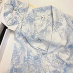 Floral Print Ice Silk Pajama Set - SHOPPERS' CASTLE