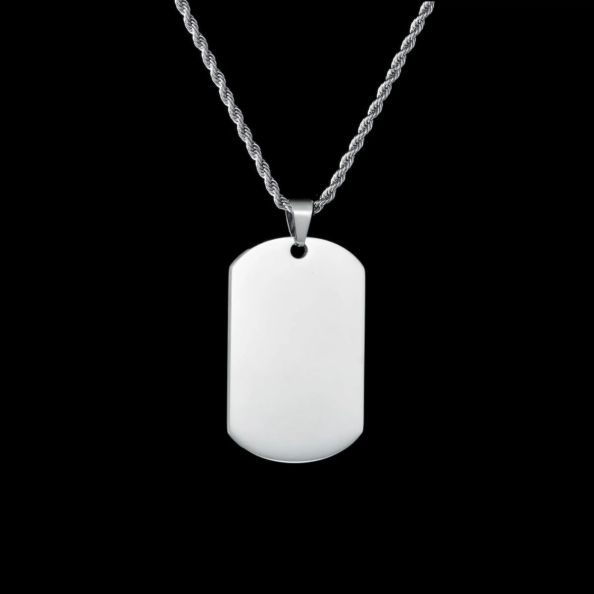 Custom Square Pendant Necklace - Engravable Text & Picture Design - SHOPPERS' CASTLE