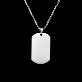 Custom Square Pendant Necklace - Engravable Text & Picture Design - SHOPPERS' CASTLE