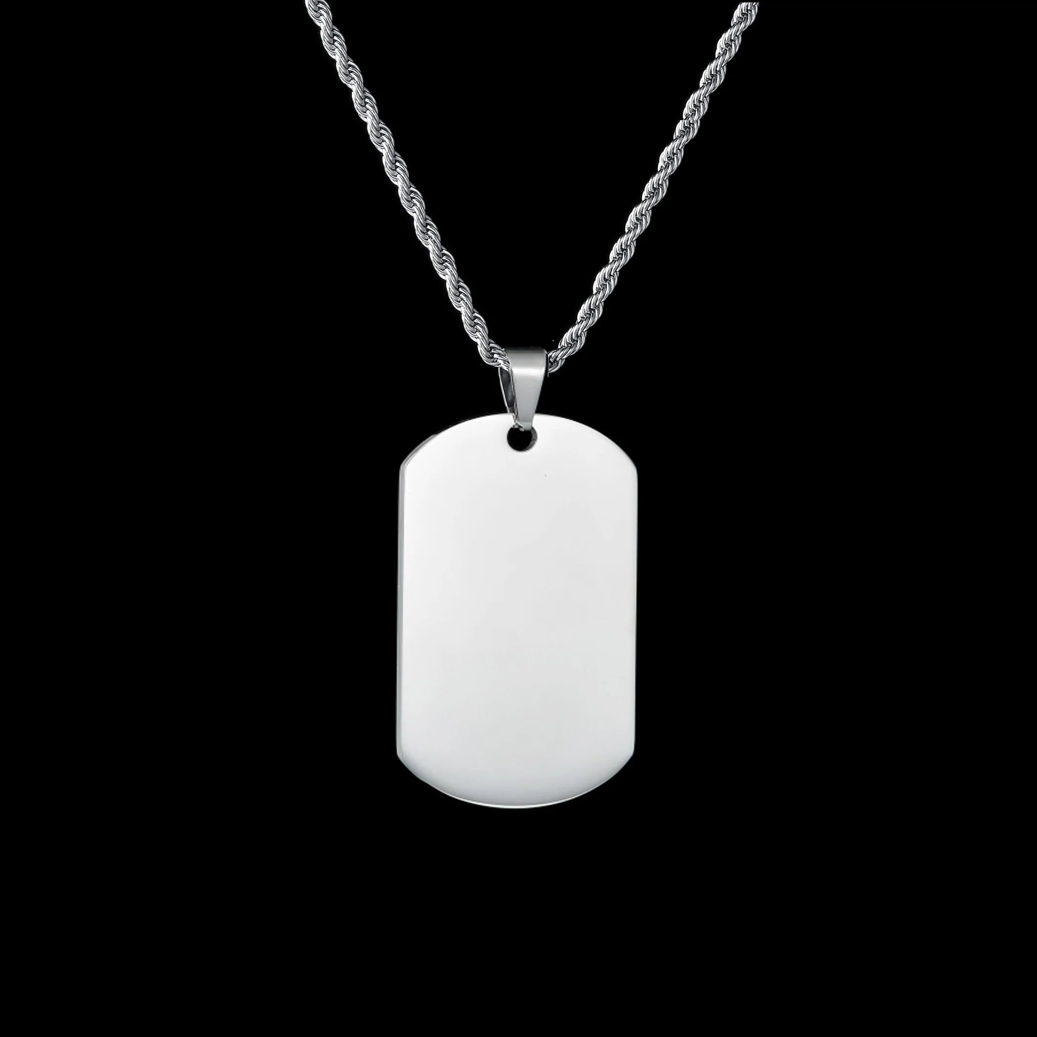 Custom Square Pendant Necklace - Engravable Text & Picture Design - SHOPPERS' CASTLE