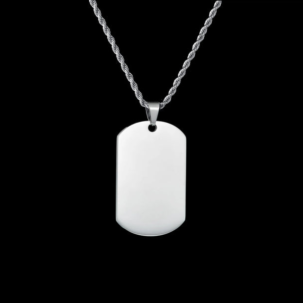 Custom Square Pendant Necklace - Engravable Text & Picture Design - SHOPPERS' CASTLE