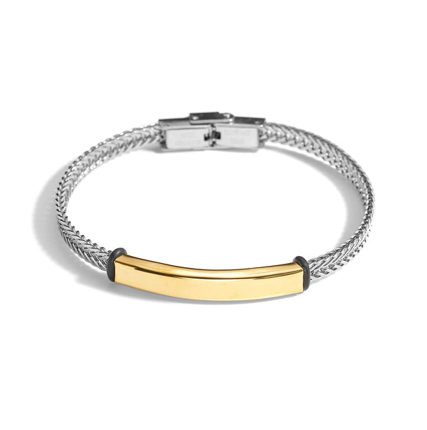 Punk Engrave Name Bracelet - Stainless Steel Chain - SHOPPERS' CASTLE