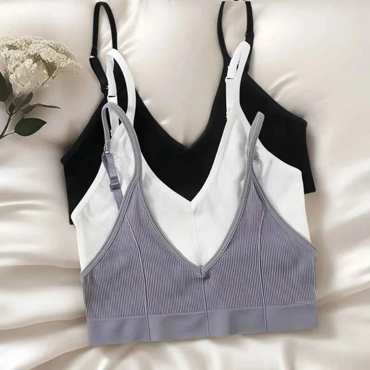 Seamless Ribbed Tube Bra