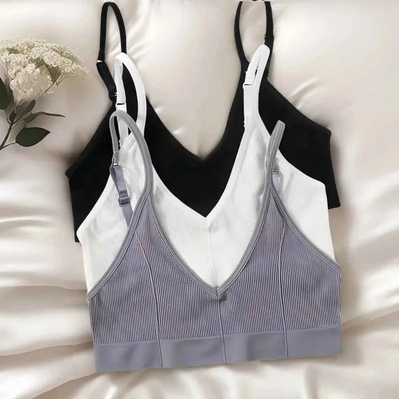 Seamless Ribbed Tube Bra