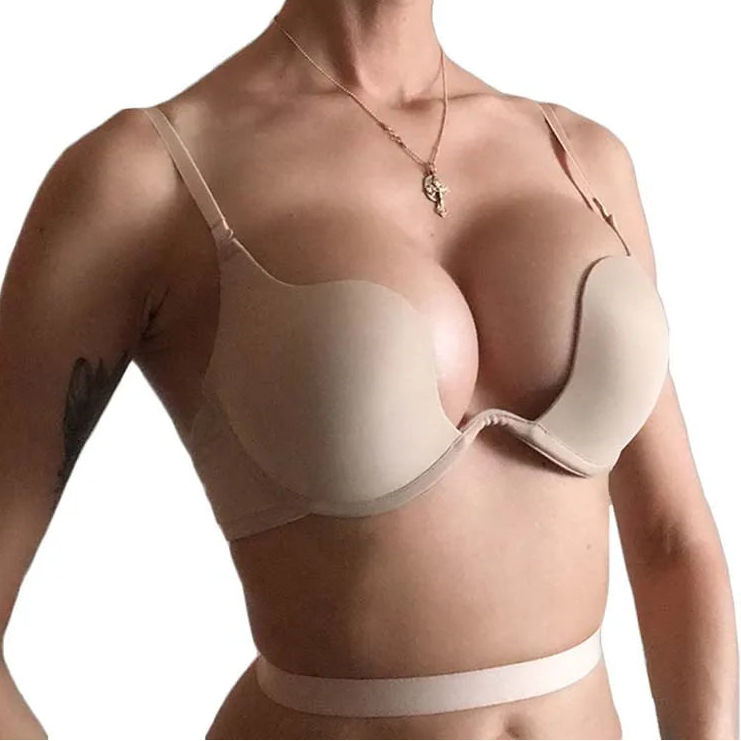 Backless Deep U Plunge Bra - SHOPPERS' CASTLE