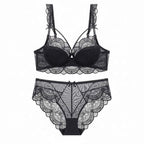 Thin Cotton Bandage Temptation Bra Set - Plus Size