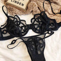 French Ultra-Thin Lace Bra Set with Thong