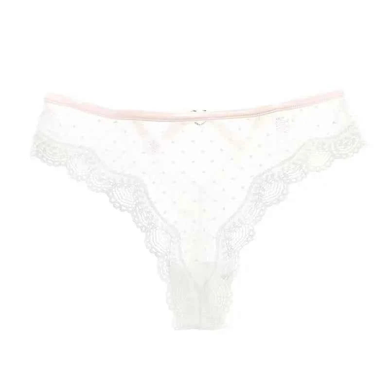 Embroidered Lace Low-Rise G-String