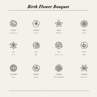 Customized Birthday Flower Name Clavicle Chain - Summer Travel