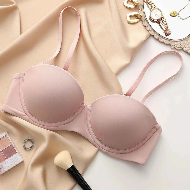 Seamless Half-Cup Push-Up Bra