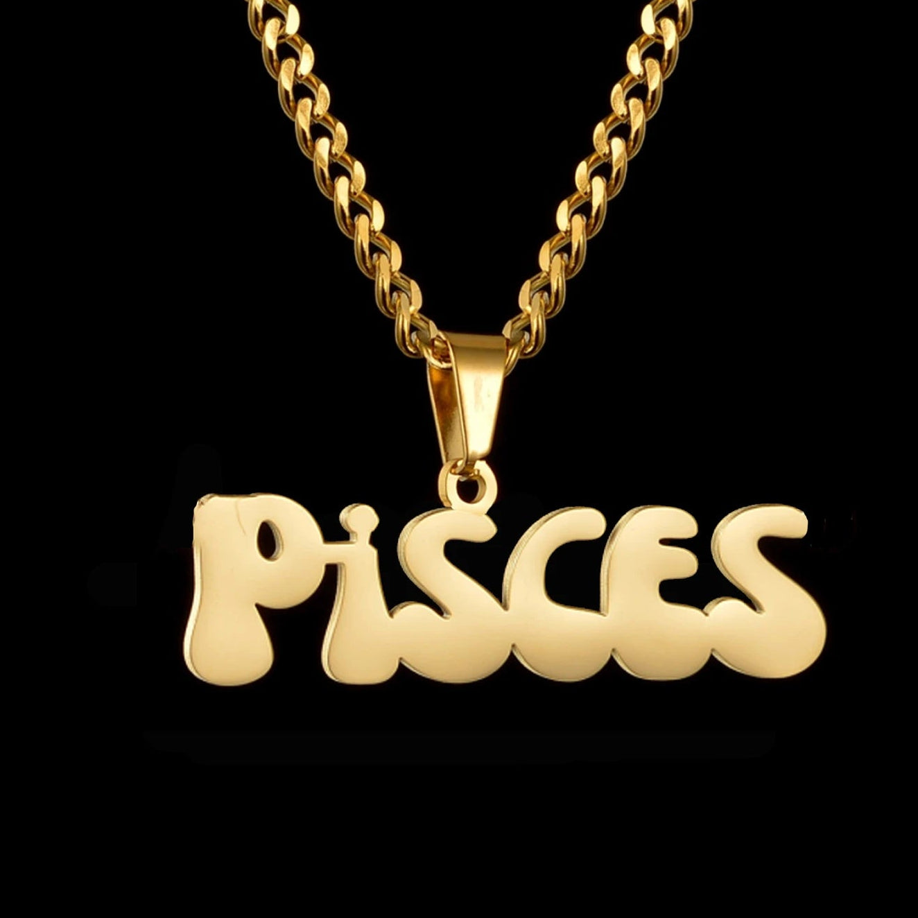 Personalized Name Detachable Pendant Necklace - Cuban Twists Chain - SHOPPERS' CASTLE